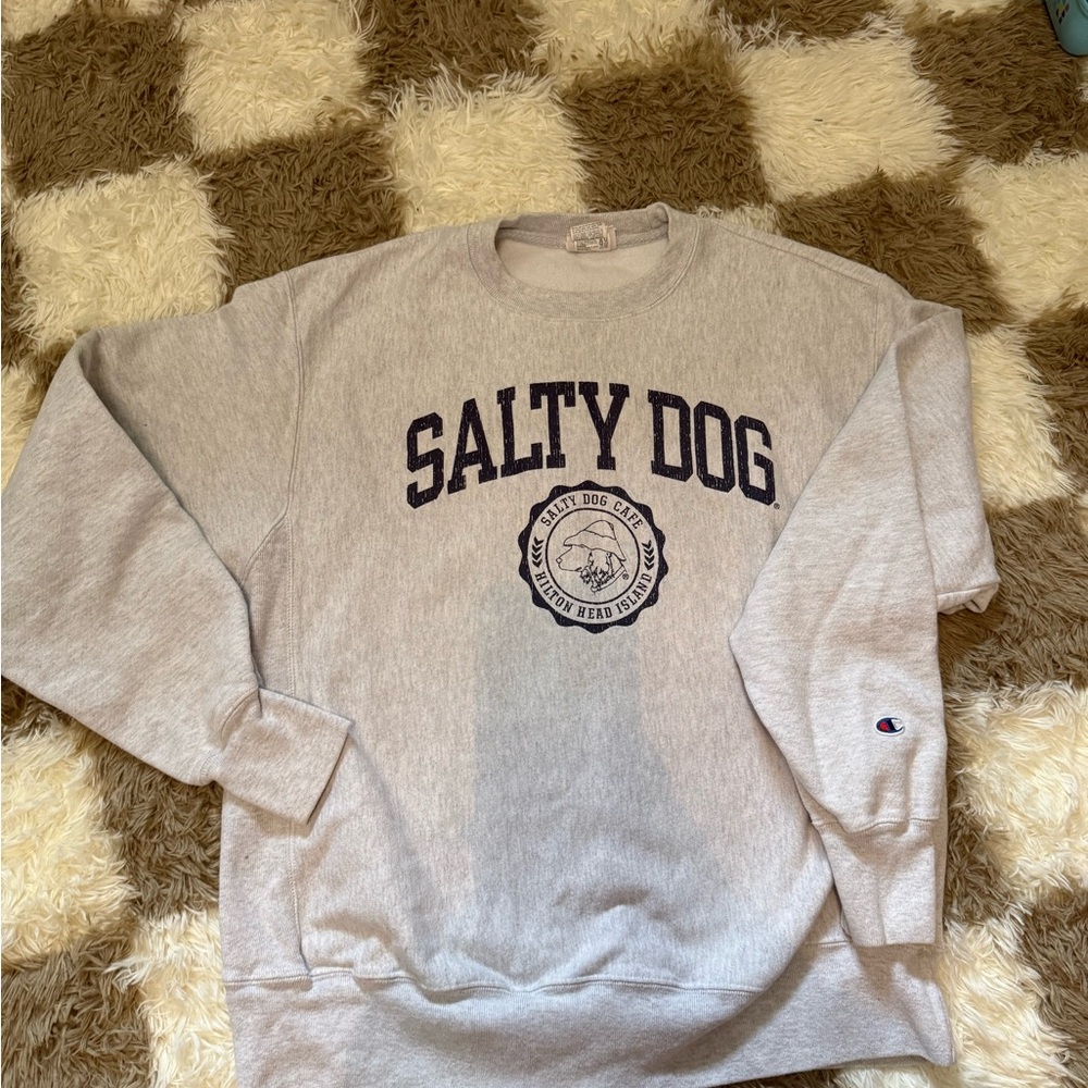 Vintage Champion Gray Salty Dog Men's Sweater